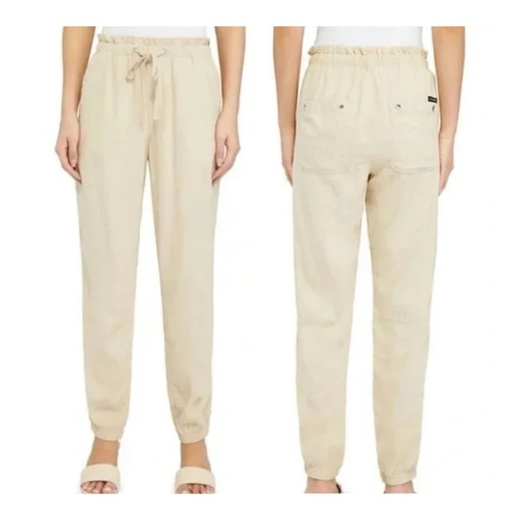 Social Standard by Sanctuary Linen Blend Elastic Waist Joggers Pants XXL - Picture 1 of 10